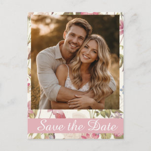 Postale Carte de vœux Belle Jardin Save the Date