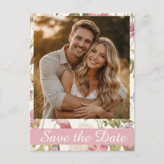 Postale Carte de vœux Belle Jardin Save the Date