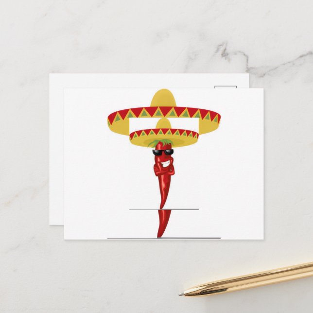 Postale Carte de vœux Cinco De Mayo ! (Devant/Arrière en situation)