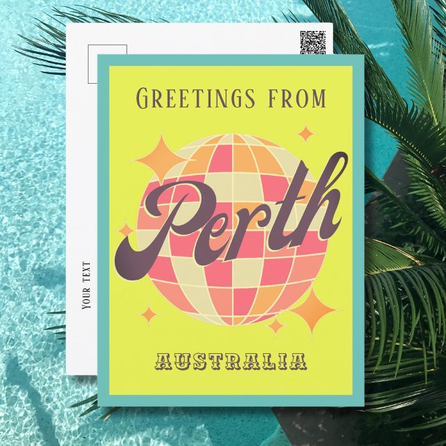 Postale Carte de voeux colorée Perth Australie (Créateur téléchargé)