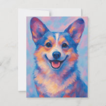 Carte de voeux Corgi