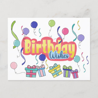 Postale Carte de vœux d'anniversaire