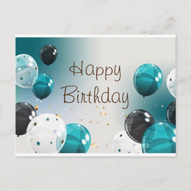 Postale Carte de vœux d'anniversaire (Devant)