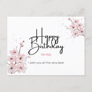 Postale Carte de vœux d'anniversaire