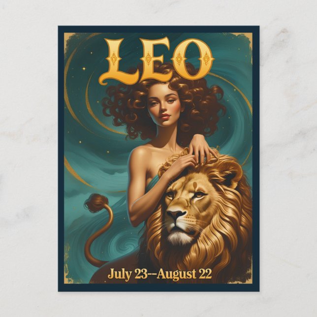 Postale Carte de voeux d'anniversaire Astrologie Signe du  (Devant)