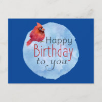 Carte de vœux d'anniversaire de Cardinal