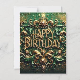 Postale Carte de vœux d'anniversaire de luxe