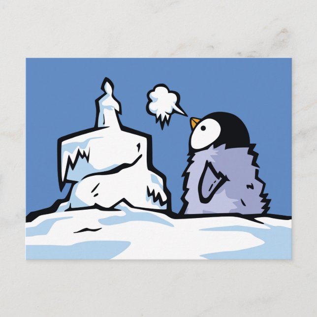Postale Carte de vœux d'anniversaire de poussin de pingoui (Devant)