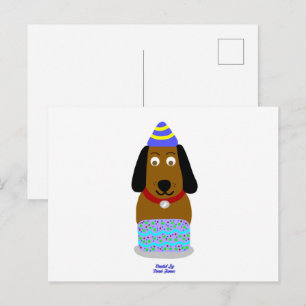 Postale Carte de vœux d'anniversaire pour chiots