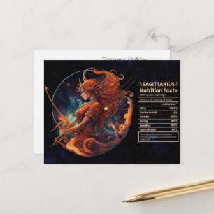 Postale Carte de vœux d'anniversaire Sagittaire Zodiaque