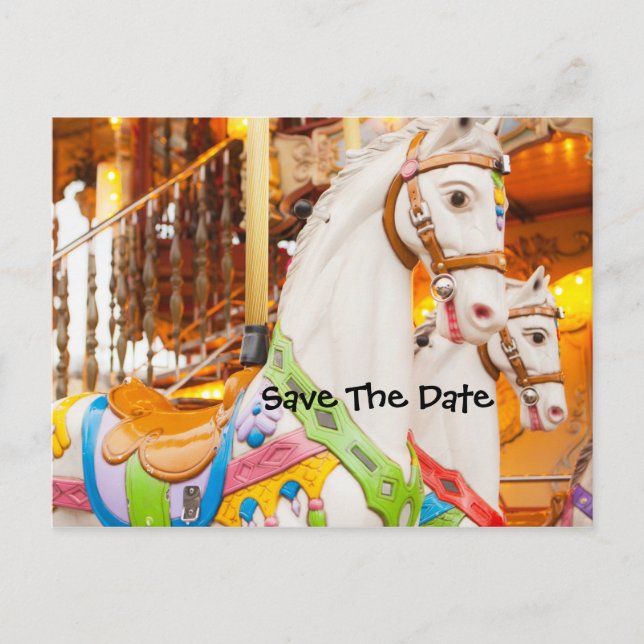 Postale Carte de vœux d'anniversaire Save The Date (Devant)