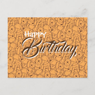 Postale carte de vœux d'anniversaire Wenny l'ours 