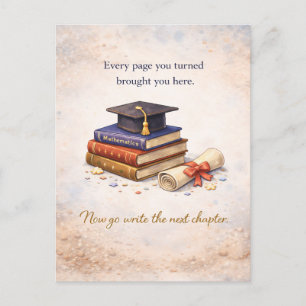 Postale Carte de voeux d'annonce de remise de diplôme