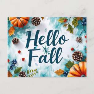 Postale Carte de vœux d'automne