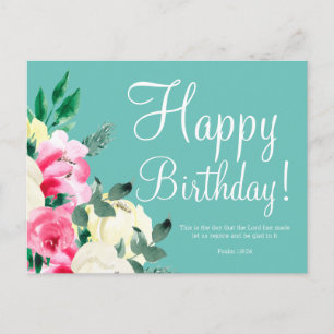 Postale Carte de vœux de anniversaire avec verset biblique