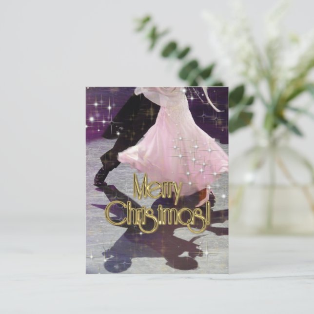 Postale Carte de vœux de danseurs pour Noël (Debout devant)