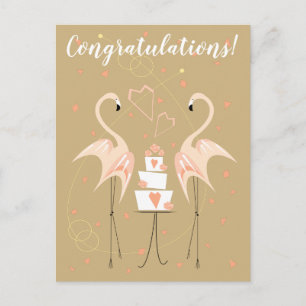Postale Carte de vœux de félicitations pour un mariage aux