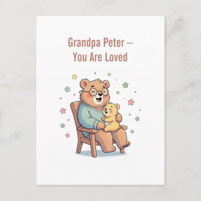 Postale Carte de voeux de grand-père (Devant)