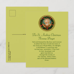Postale Carte de vœux de la neuvaine de Noël de Saint-Andr