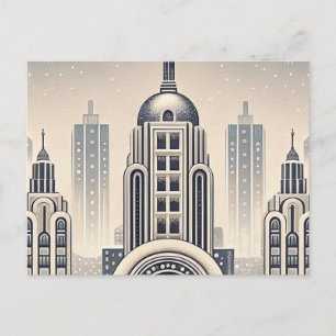 Postale Carte de voeux de la ville de Hanukkah sous le cie