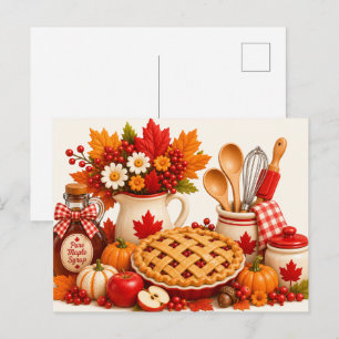 Postale Carte de voeux de l'Action de grâce Canada Cuisine
