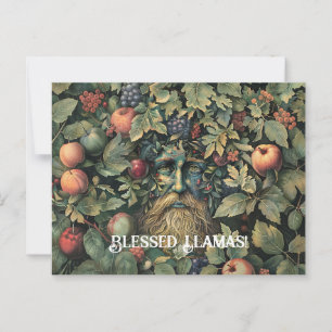 Postale Carte de vœux de Lammas Green Man