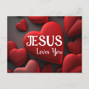 Postale Carte de vœux de l'Écriture Jésus vous aime 2