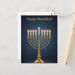 Postale Carte de vœux de lumières de Hanouka