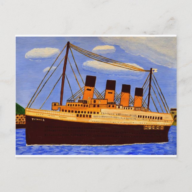 Postale Carte de voeux de navire Titanic (Devant)