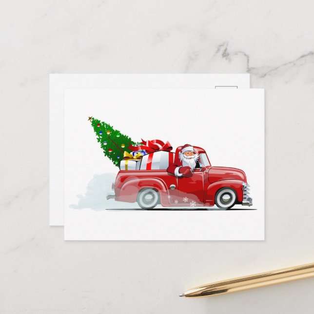 Postale Carte de vœux de Noël (Devant/Arrière en situation)