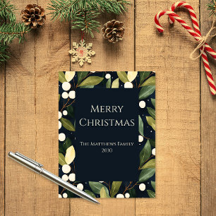 Postale Carte de voeux de Noël aux neiges de la Marine