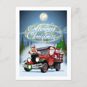 Postale Carte de voeux de Noël avec lettres de Noël