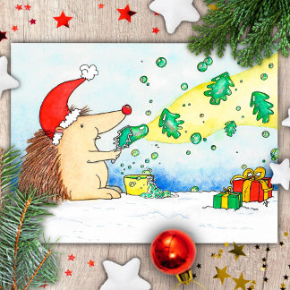 Postale Carte de vœux de Noël Bulles par Nicole Janes