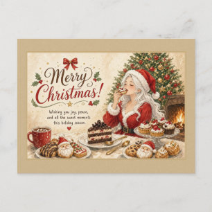 Postale Carte de vœux de Noël de Mme Claus
