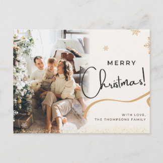 Postale Carte de vœux de Noël élégante | Ca