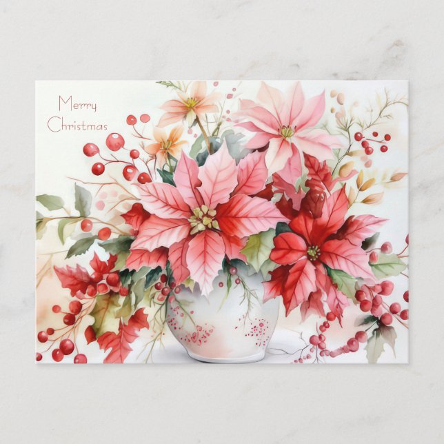 Postale Carte de vœux de Noël festive (Devant)