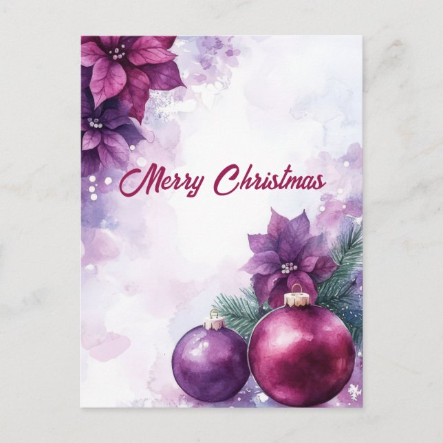 Postale Carte de vœux de Noël festive (Devant)