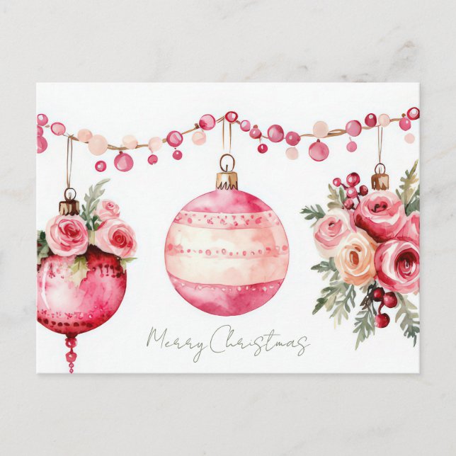 Postale Carte de vœux de Noël festive (Devant)