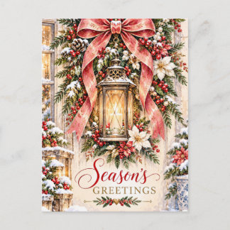 Postale Carte de vœux de Noël festive