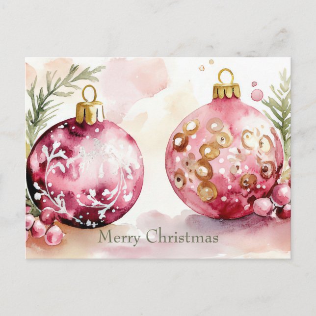 Postale Carte de vœux de Noël festive (Devant)