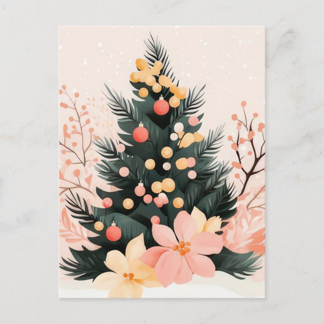 Postale Carte de vœux de Noël festive (Devant)