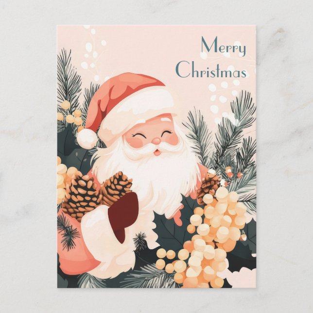 Postale Carte de vœux de Noël festive (Devant)