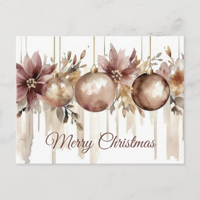 Postale Carte de vœux de Noël festive (Devant)