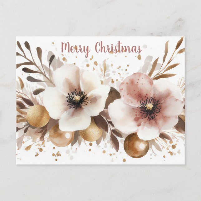 Postale Carte de vœux de Noël festive (Devant)