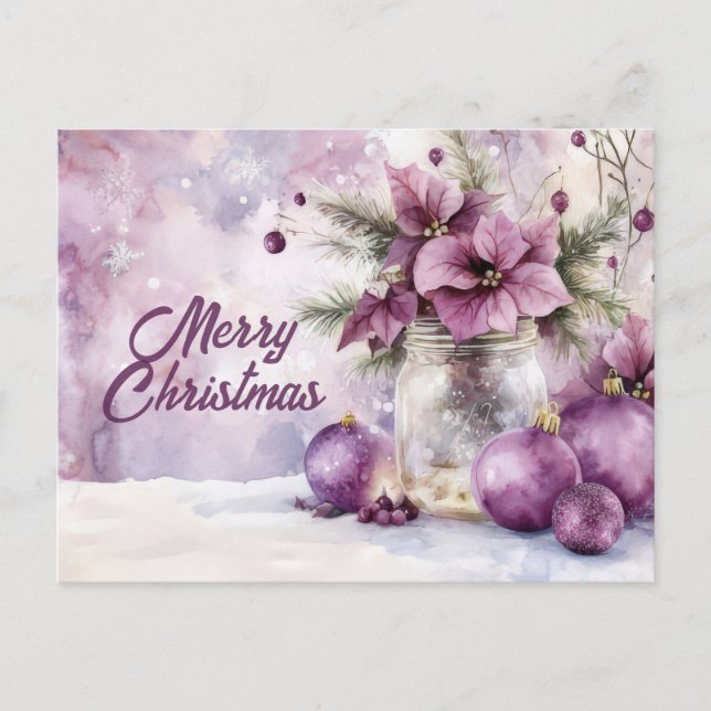 Postale Carte de vœux de Noël festive (Devant)