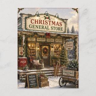 Postale Carte de vœux de Noël festive vintage