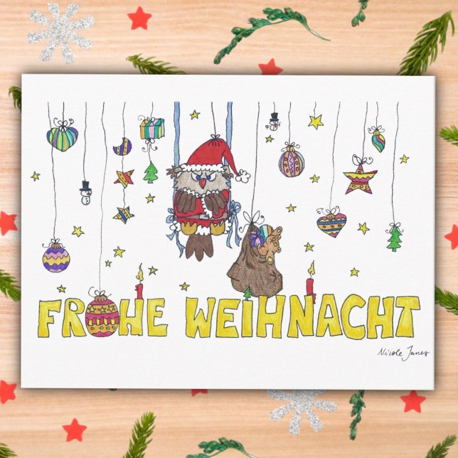 Postale Carte de vœux de Noël par Nicole Janes (Créateur téléchargé)