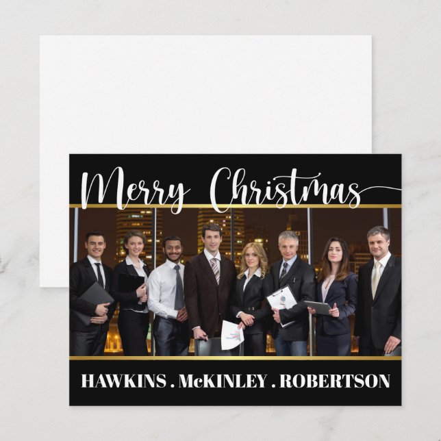 Postale Carte de vœux de Noël pour entreprise (Devant / Derrière)