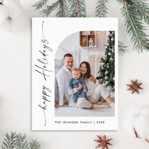 Postale Carte de vœux de Noël simplement élégante PHOTO