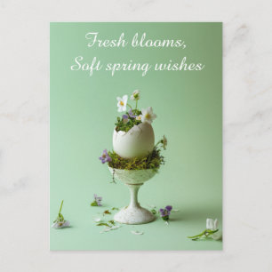 Postale Carte de vœux de Pâques Floral Printemps Élégant